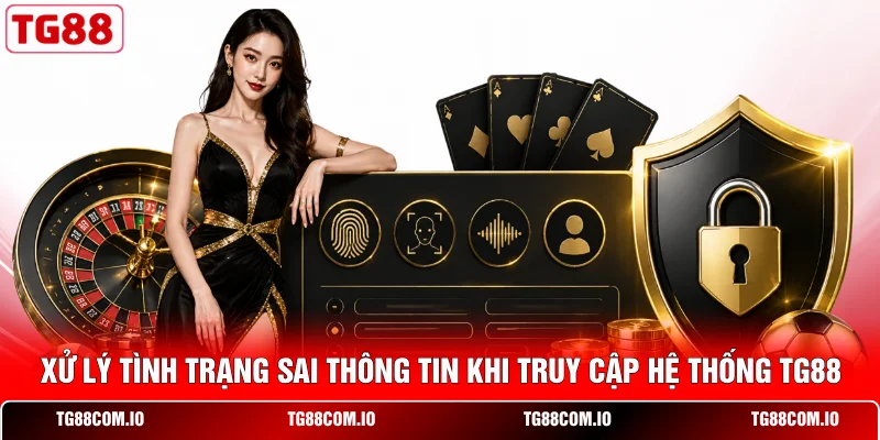 Xử lý tình trạng sai thông tin khi truy cập hệ thống TG88